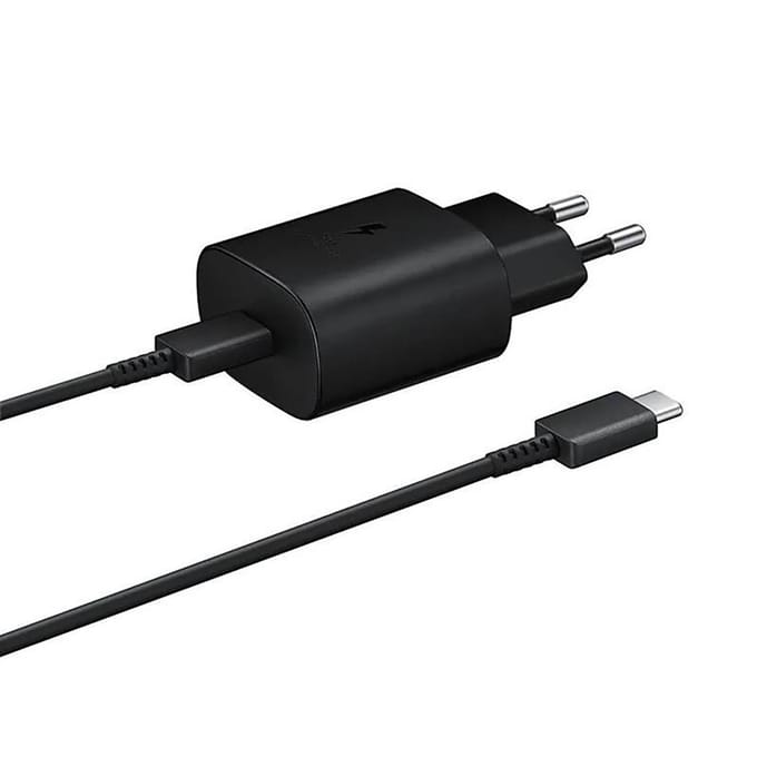 Chargeur mural Samsung 25W USB-C avec câble USB-C - Noir