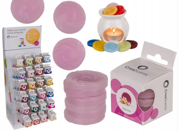 Cubes de cire parfumée pour brûleurs, 6 disques: Magnolia