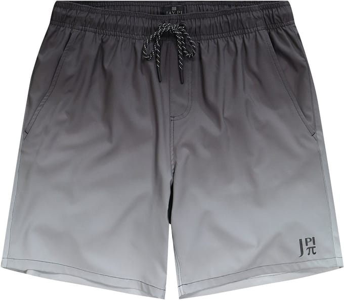 JAY-PI - Heren - Zwemshort beachwear elastische band batiklook - Zwart - Maat 7XL