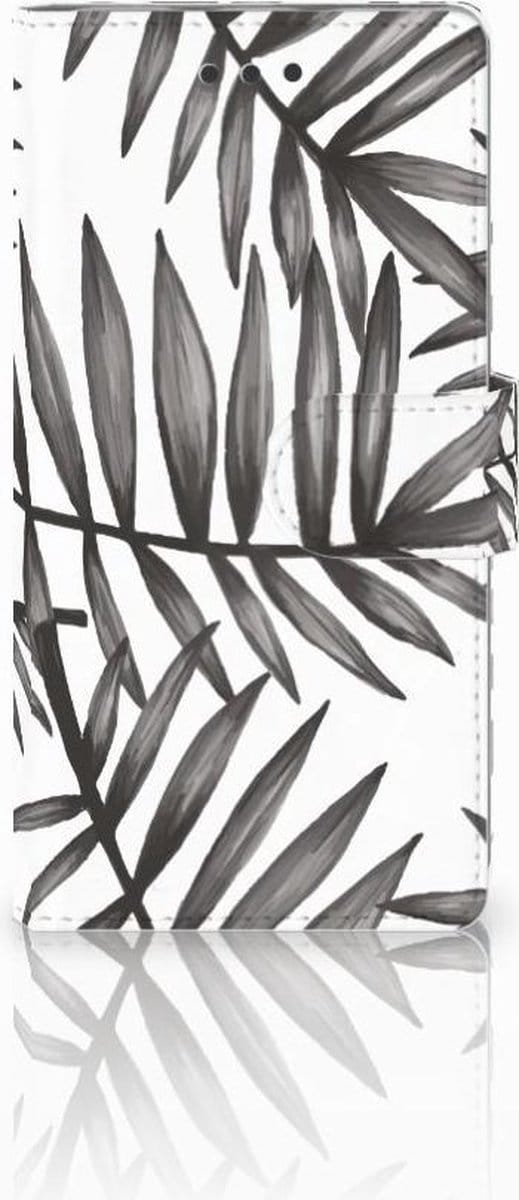 Huawei Ascend P8 Lite Hoesje Leaves Grey