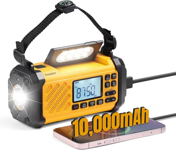 Noodradio Solar Opwindbaar - Noodpakket voor Thuis - Noodrantsoen - Functionaliteit