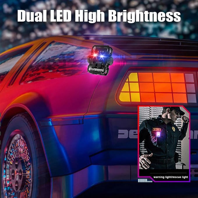 Kleine sleutelhangerzaklamp Dubbele LED COB Hoge helderheid Magnetische basis Led-display Multifunctioneel zwart
