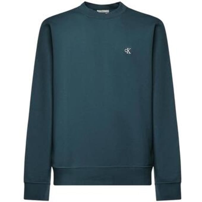 Calvin Klein Long Sleeve Classic 350gsm Terry Monogram Tahoe Green Taglia: S | Maglioni a maglia Outlet | Uomo | Verde