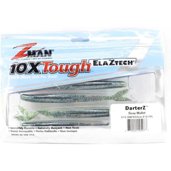 Zman Soft Lure DarterZ 6 Inch 5/Pack Sexy Mullet (4073)