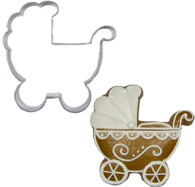 BrandNewCake Uitsteekvorm Kinderwagen RVS 6cm