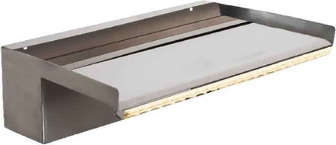 Heissner waterval element roestvrij staal met LED, 30 cm
