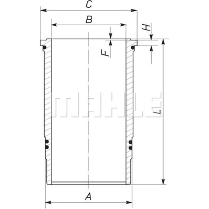Voering, cilinderkop MAHLE 439 WN 02 01