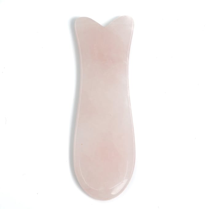 Guasha Schraper Rozenkwarts Vis – 95 mm