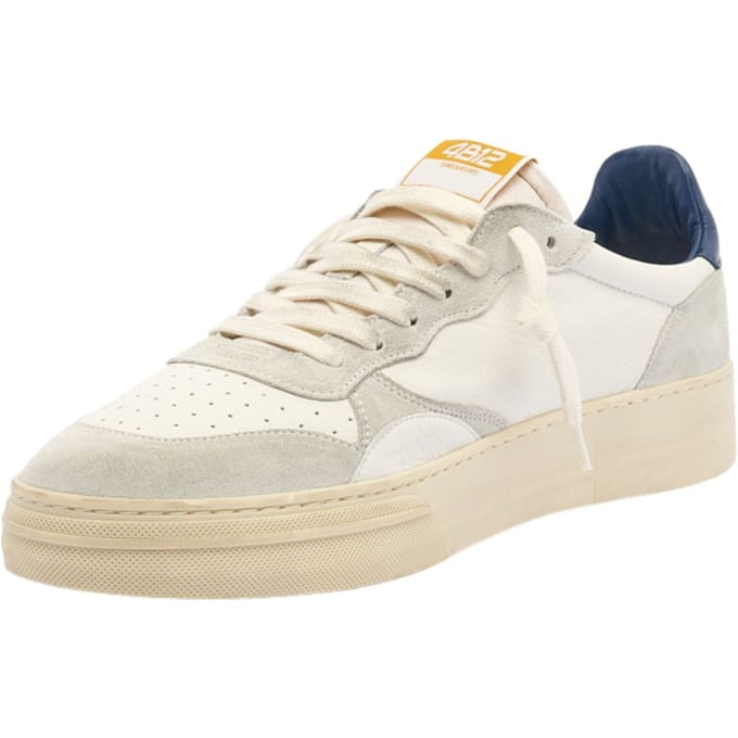 Heren lederen sneakers 4b12 HYPER blauw