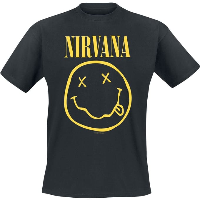 Nirvana T-shirt - Logo - S tot 5XL - voor Mannen - zwart