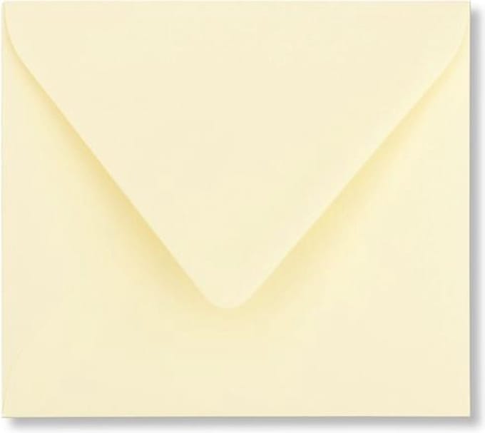 Envelop 12,5 x 14 Zachtgeel, 100 stuks
