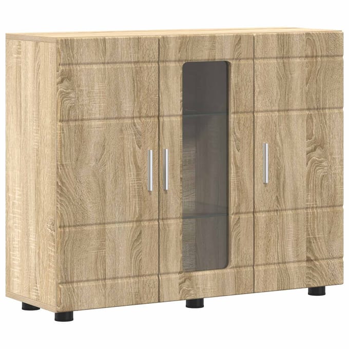 vidaXL - Houten - Kast - Sonoma - Eik - Bewerkt - hout