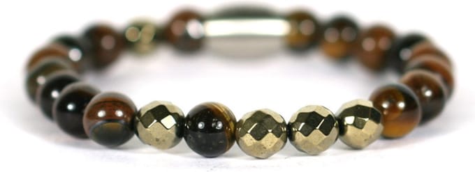 IbizaMen KIDS - pyrite tijgeroog 6mm - 14cm