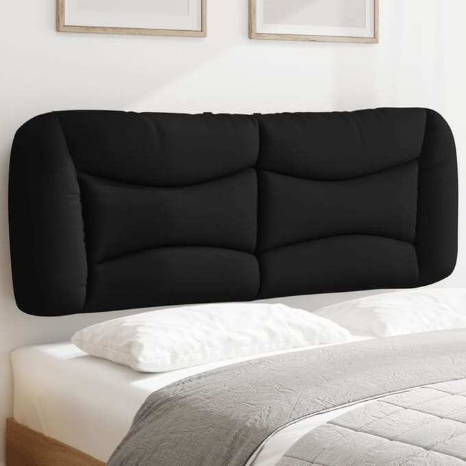 vidaXL - Hoofdbordkussen - "Hvar" - 140 - cm - stof - zwart