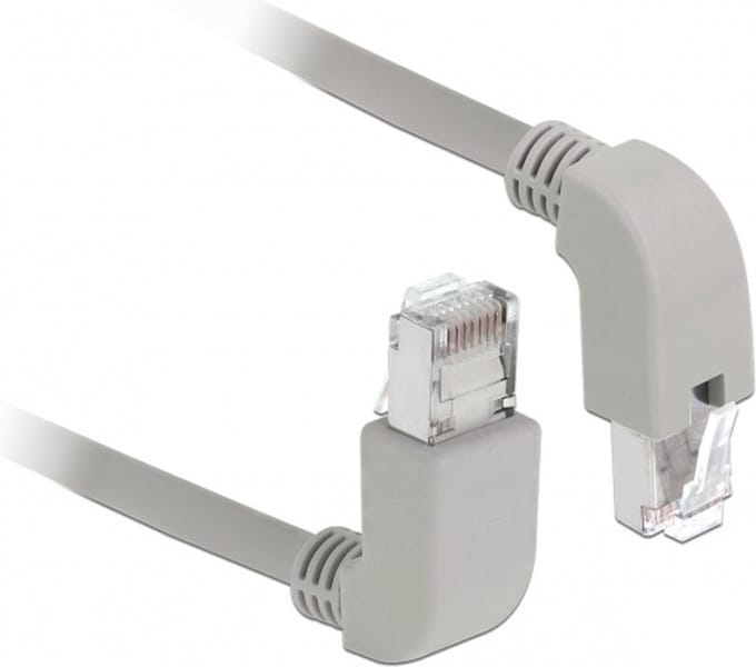 S/FTP CAT6 Gigabit netwerkkabel haaks/haaks / grijs - LSZH - 1 meter
