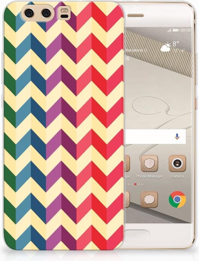 TPU Hoesje voor Huawei P10 Plus TPU bumper Zigzag Multi Color
