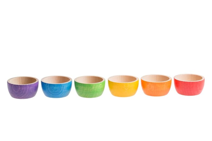 Grapat regenboog bakjes 6 stks 18 mnd+
