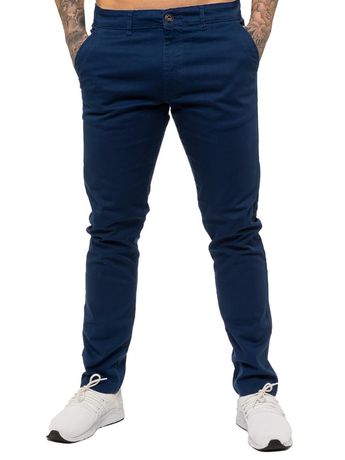 Enzo Heren Slim Fit Stretch Chino