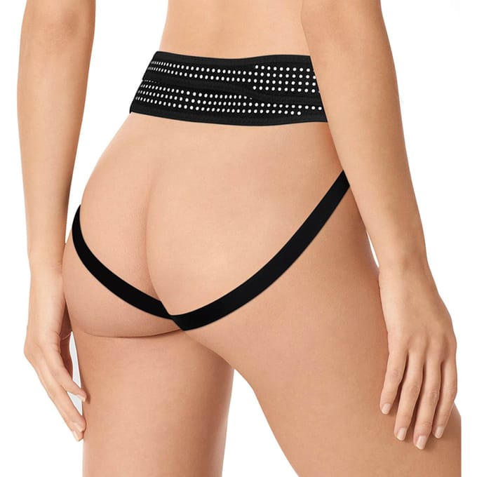 LoveToy - Easy Strap-on Harnas (zonder dildo) - Zwart & Wit