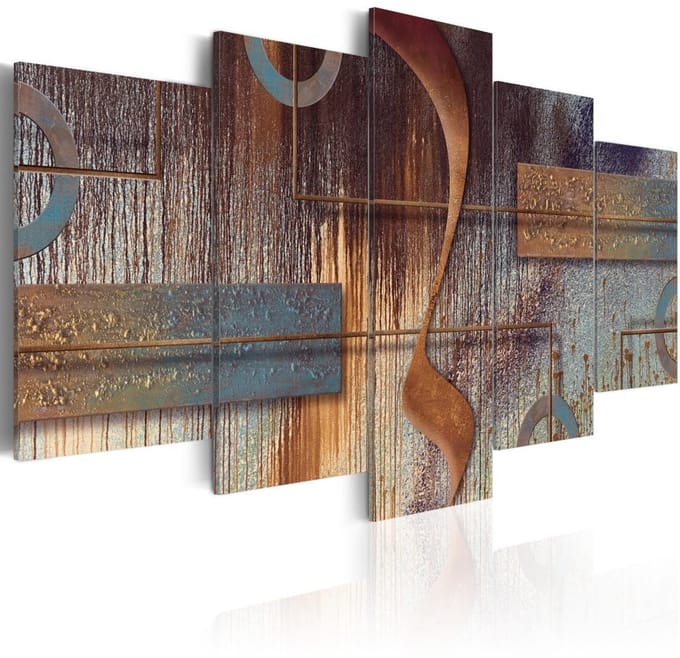 Schilderij - Oosterse samenstelling, 5luik
