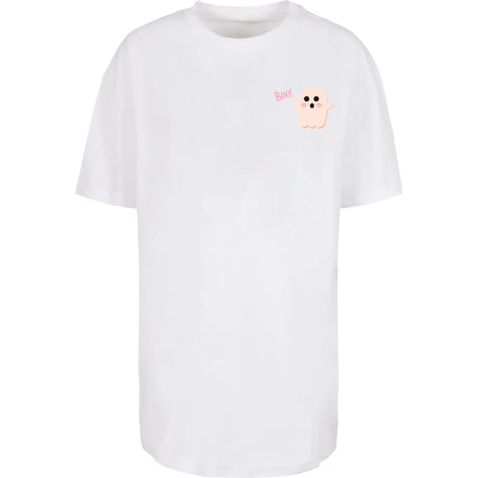 Dames-T-shirt Merchcode Halloween Boo Ghost