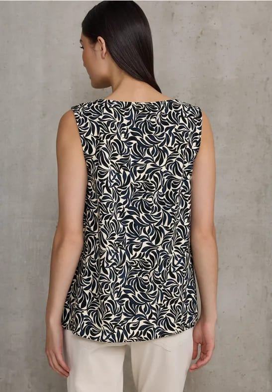 Gedessineerde blouse top