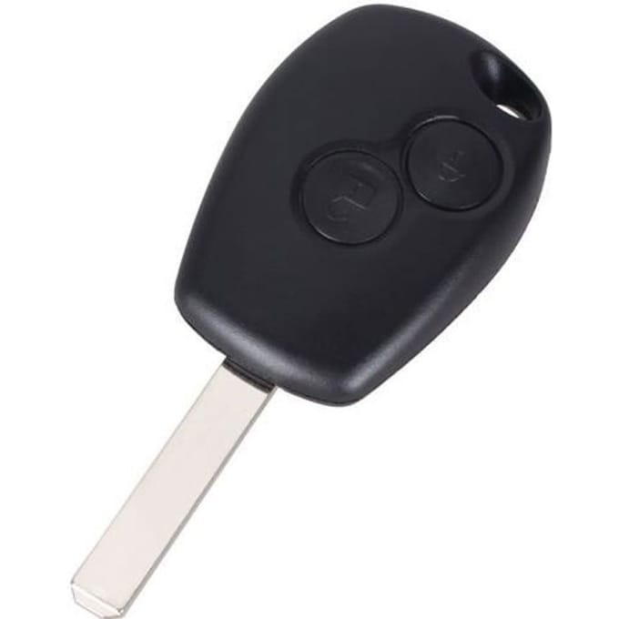 Coque Clé pour Renault Clio 3 Kangoo Master Modus Trafic Twingo Wind - Plip clé télécommande 2 Boutons black