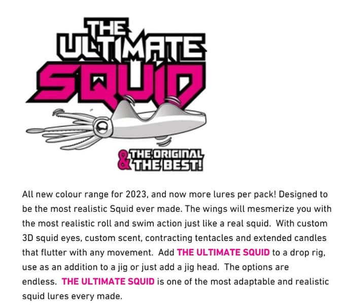 Chasebaits Ultimate Calmar 200 mm Leurre Coulant 3/paquet 104 (5317)