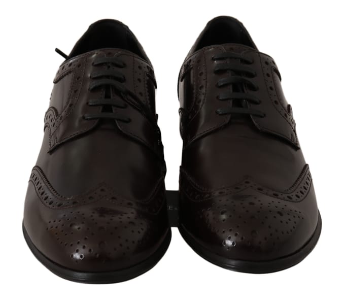 Dolce & Gabbana Vrouwen bruin leer Broques Oxford Wingtip Schoenen