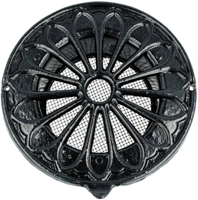 Nostalgisch Ventilatierooster in Antieklook - Aansluitmaat 125 mm - Geschikt voor Buitenwand