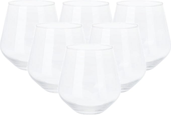 Excellent Houseware - whiskey glazen - 8x - transparant - 450 ml - drink/waterglazen