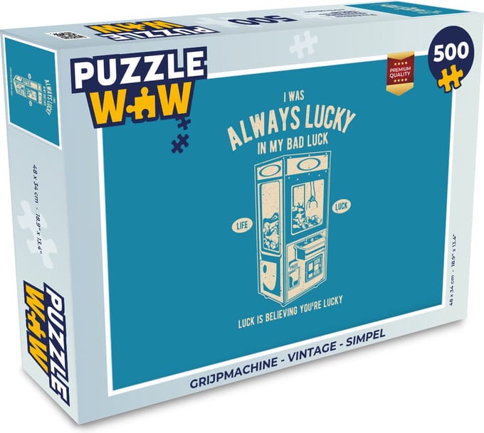 Puzzel Grijpmachine - Vintage - Simpel - Legpuzzel - Puzzel 500 stukjes