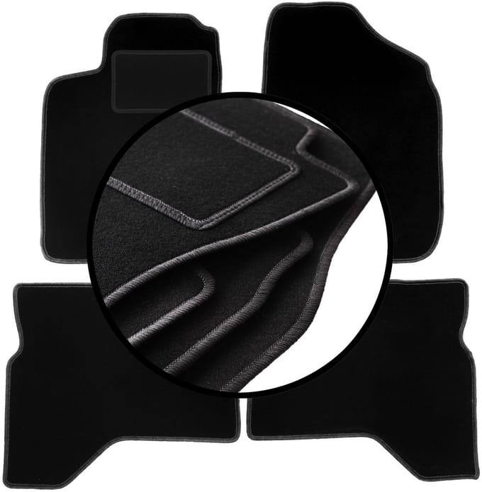 Complete set veloursmatten voor: Mitsubishi Pajero Sport I SUV (1996-2008)