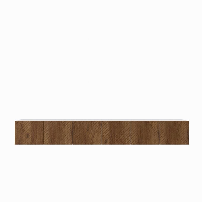TV-kast Nicole 300 (3x100) cm (wit + catania)