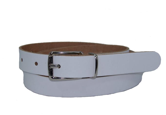 100% leer- 2 cm breed - Damesriem - wit - taillemaat 100 cm.