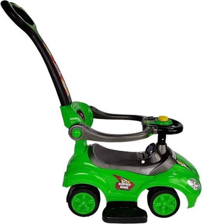 Mega Car 3 in 1 loopauto met duwstang - Groeit mee met je kind - Groen