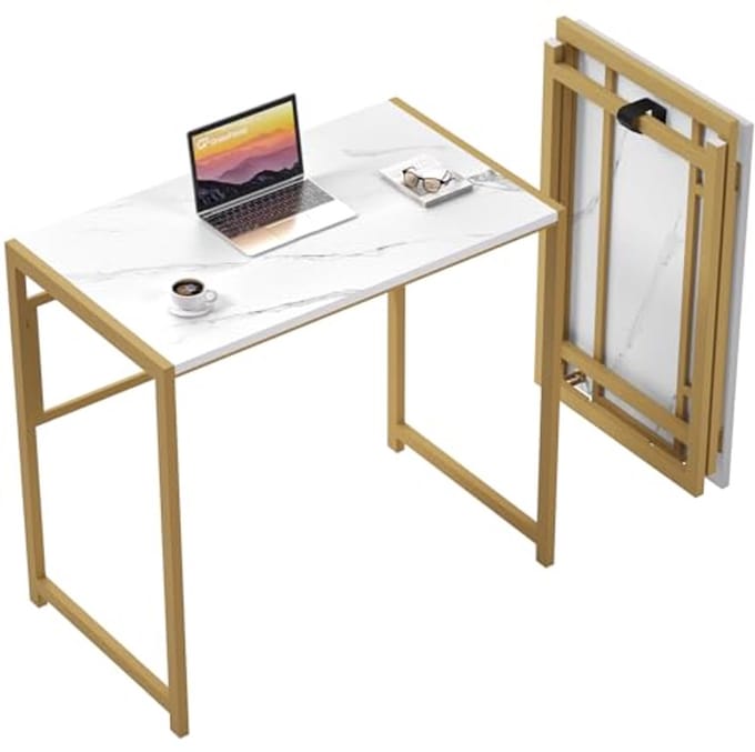 Klein Opvouwbaar Bureau 80x48cm - Ruimtebesparend Werkstation en Computer Studietafel