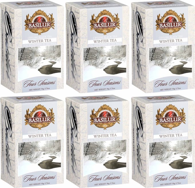 BASILUR Winter Tea - Ceylon zwarte thee met cranberryfruit in zakjes, 25x2g
