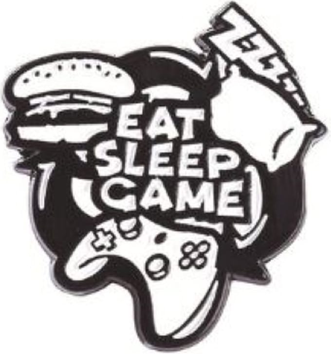 Pin Broche - enamel pin - kledingspeld - Eat sleep game