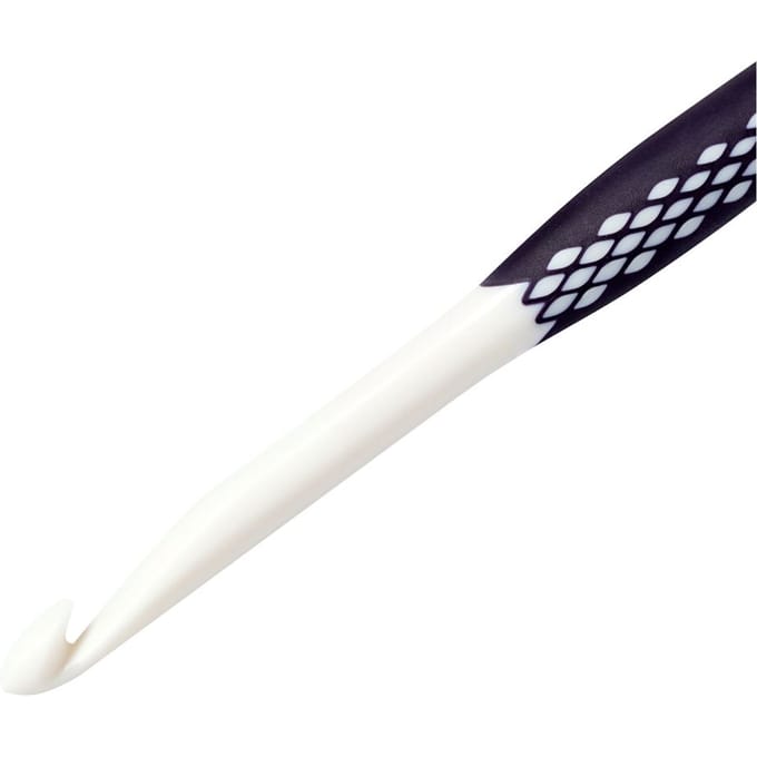 Prym ergonomische kunststof wolhaaknaald, plastic haaknaald 8.0 mm