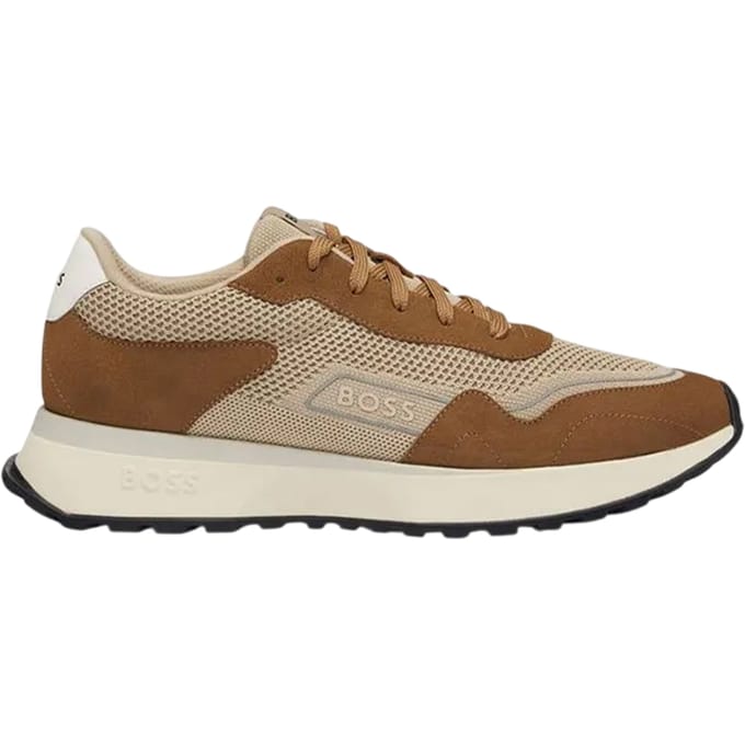 Boss Heren Jonah Suède Trainers (Bruin)