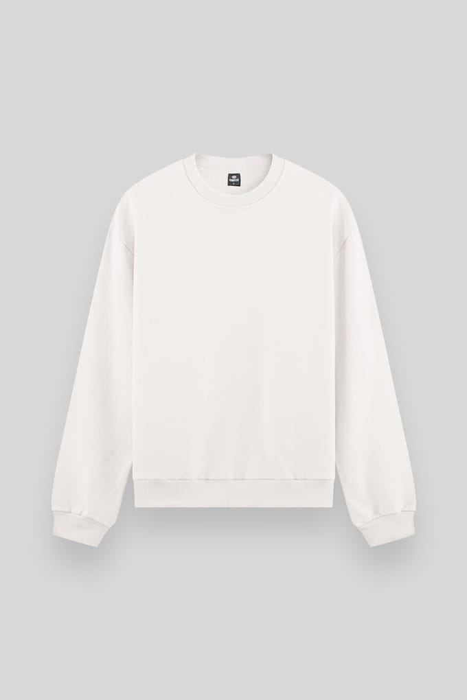 Heren Effen Rundhals Sweatshirt