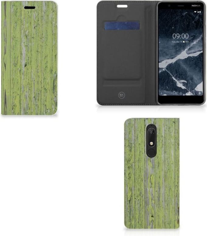 Nokia 5.1 (2018) Book Wallet Case Green Wood