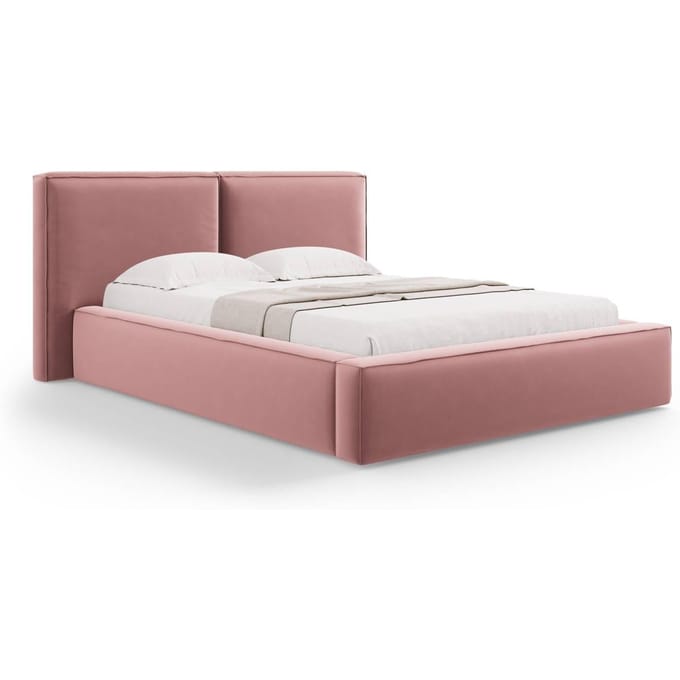 Bedframe Jodie met opbergruimte velvet 140 x 200 cm | Micadoni