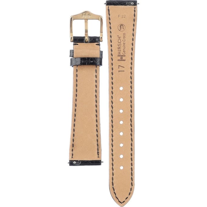 Hirsch 18900850-1-17 Genuine Croco Horlogeband