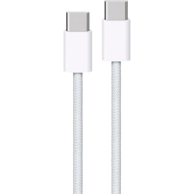 Apple Usb C naar Usb C Kabel 2m Nylon Wit Duo Pack