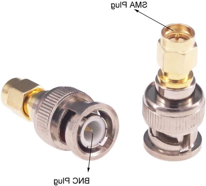 BNC naar SMA Coaxiale Plug Adapter Set van 4 Stuks voor Wireless LAN Apparaten en Coaxkabels
