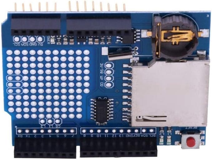 Gegevenslogger Module - SD Kaart Interface - Data Opslag - Real-time Klok Behoud - 68x52x19mm