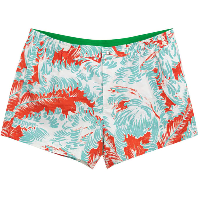 Boxerzee met afdrukveer in rood / blauw Bottega Veneta
