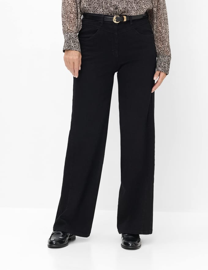 Raphaela by Brax Dames Jeans  Style LAURA FLARED BLACK, denim zwart, maat 46